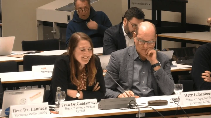Kathrin Goldammer at the meeting of the Committee on Mobility and Transport