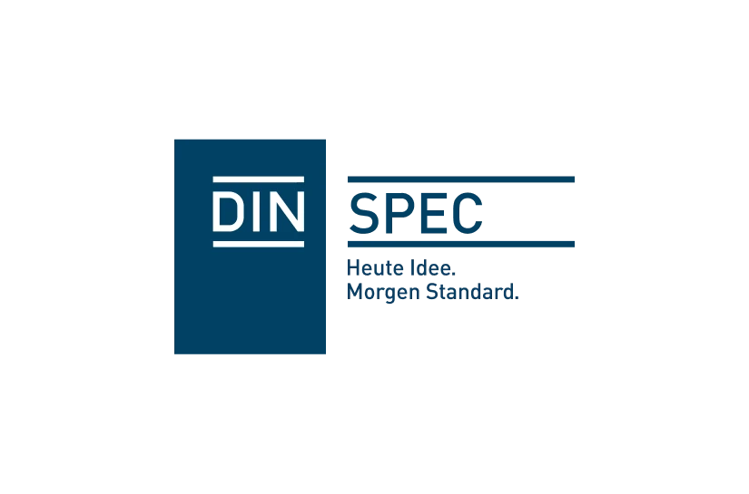 Logo der DIN SPEC mit dem Zusatz „Heute Idee. Morgen Standard.“