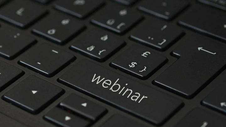 Laptop keyboard with a “webinar” key