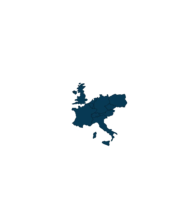 Map of Europe in Localiser design